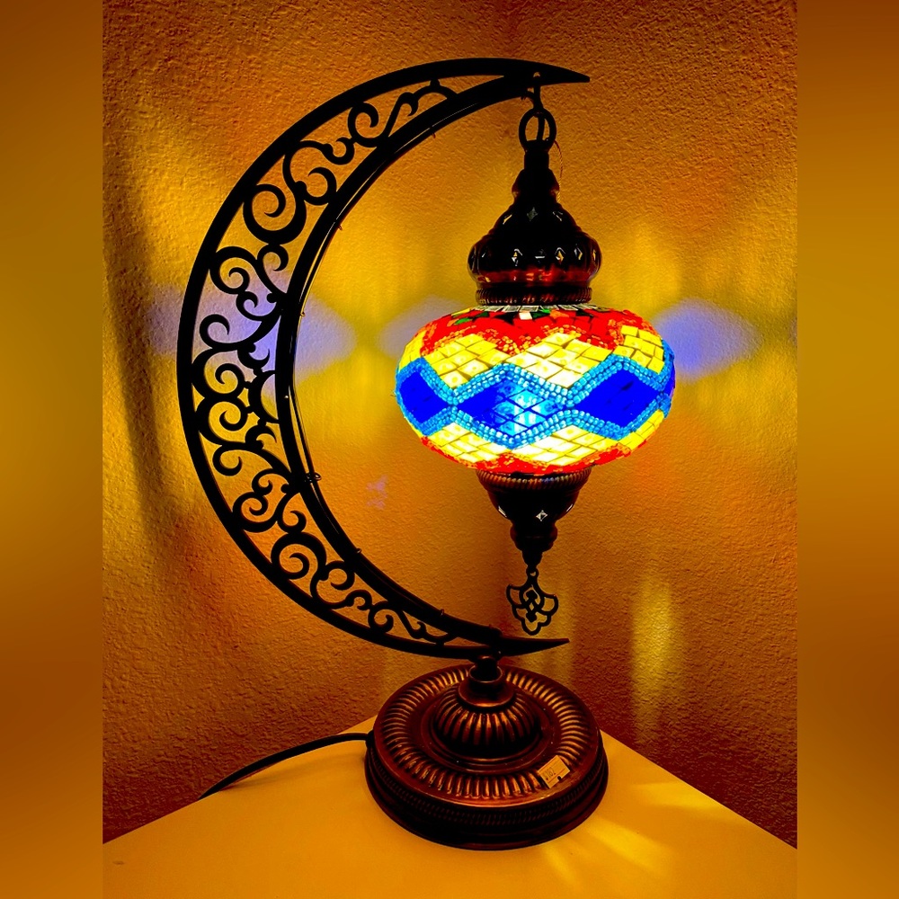 Handmade Turkish moon lamp